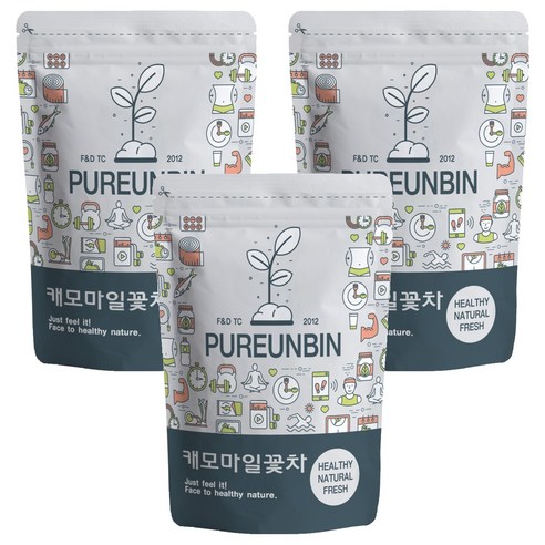 푸른빈 캐모마일 꽃잎 차, 80g, 1개입, 3개