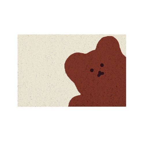 알럽홈 애니멀프린팅 논슬립 발매트 50 x 80 cm, 곰, 1개