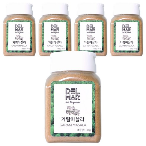 딜리셔스마켓 가람마살라 향신료 소형, 50g, 5개