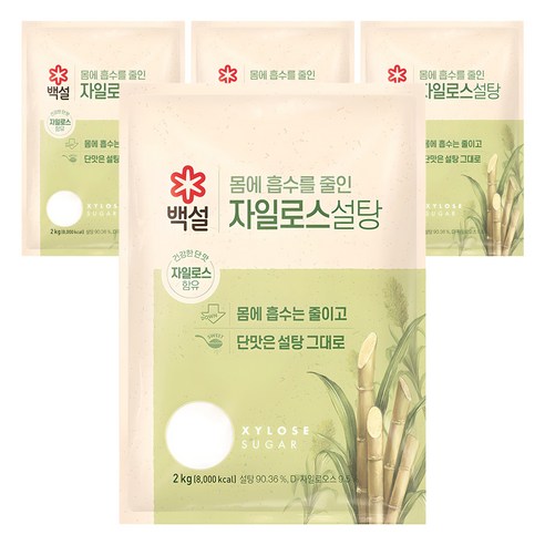 백설 자일로스 설탕, 2kg, 4개