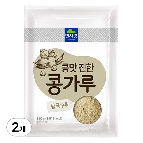 면사랑 콩맛 진한 콩가루, 850g, 2개