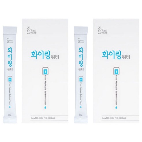 리얼그램 화이링워터 포도당 보충제, 80g, 2개