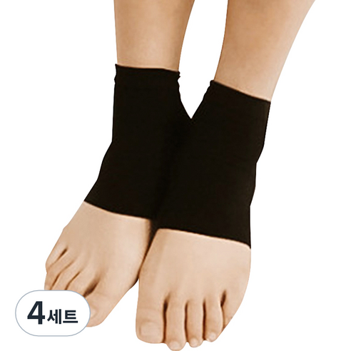 컬라피 발뒷꿈치 보호 패드 블랙, 2개입, 4개
