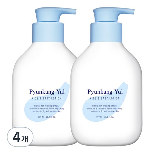 편강율 키즈 앤 베이비 로션 베이비파우더향, 590ml, 4개