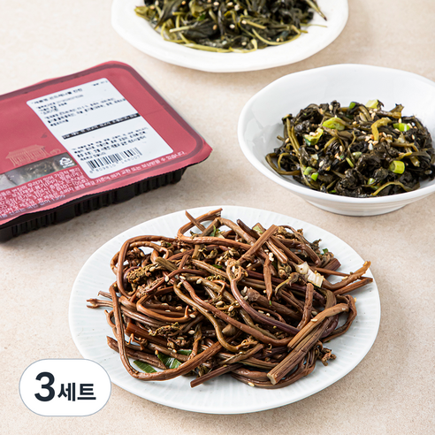 식도감 비빔밥에 쓱싹 건나물 반찬 취나물 80g + 곤드레나물 80g + 고사리나물 80g 세트, 3세트