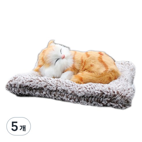 미니형 숯먹는 고양이 차량용 탈취용품 치즈양이, 1개입, 5개