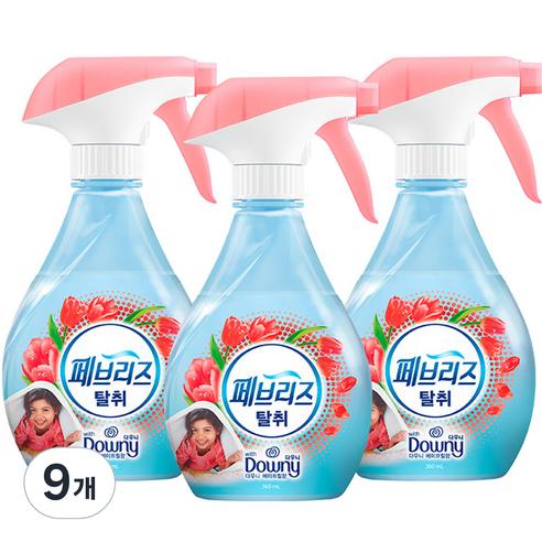 페브리즈 섬유탈취제 다우니 에이프릴향 본품, 360ml, 9개