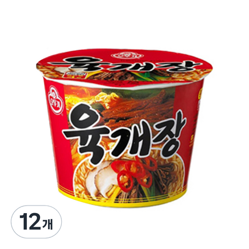 오뚜기 육개장 컵라면 110g, 12개