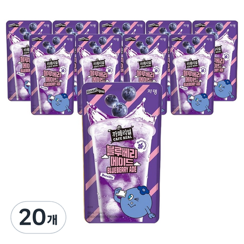 까페리얼 블루베리 에이드, 230ml, 20개
