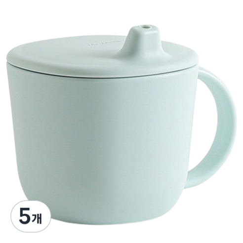 탁가온 네모 에코젠 유아용 스파우트컵 320ml, 5개, 민트