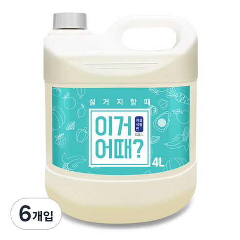 아토세이프 이거어때 주방 세제, 4L, 6개입