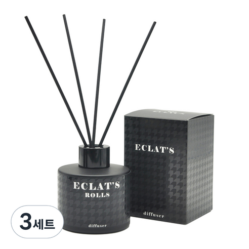 에클라스 프리미엄 블랙 방향제 100ml + 리드스틱 4p 세트, 샹스, 3세트