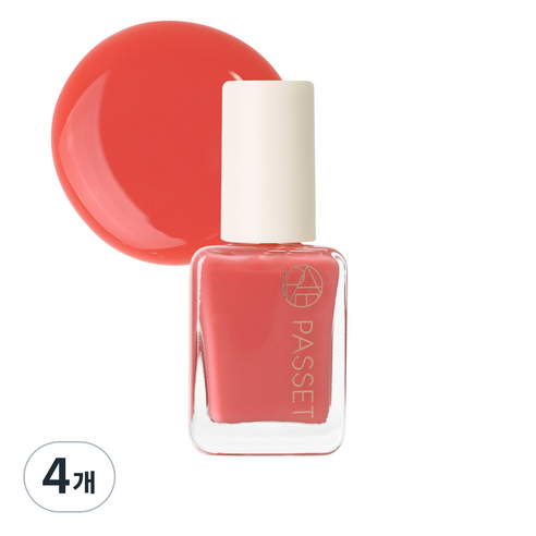 파셋 셀럽 네일컬러 폴리쉬 매니큐어 7ml, 09 피치부케, 4개