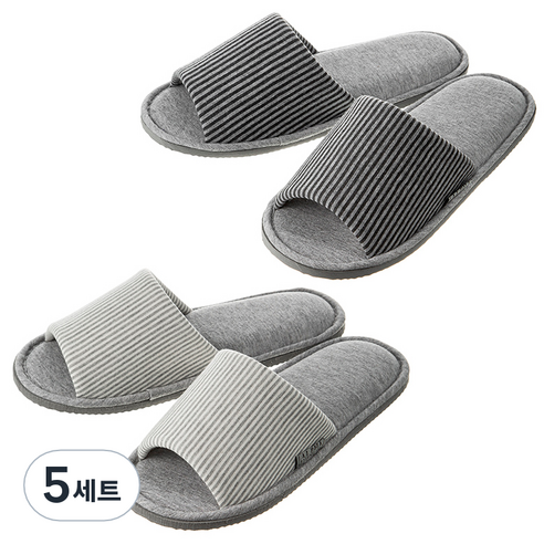 베이스알파에센셜 소프트 쿠션 거실화 2p 세트, 그레이, 챠콜, 5세트
