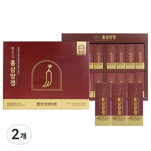 풍기인삼농협 황풍정 홍삼양갱 16p, 2개, 720g