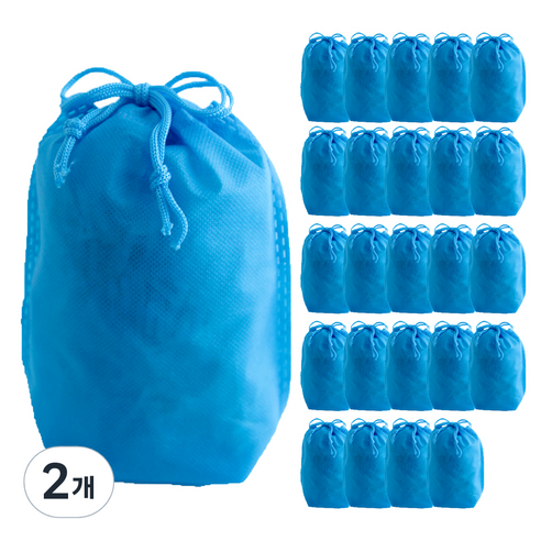 부직포 복주머니 더스트백 16 x 25 cm 25p, 파랑, 2개