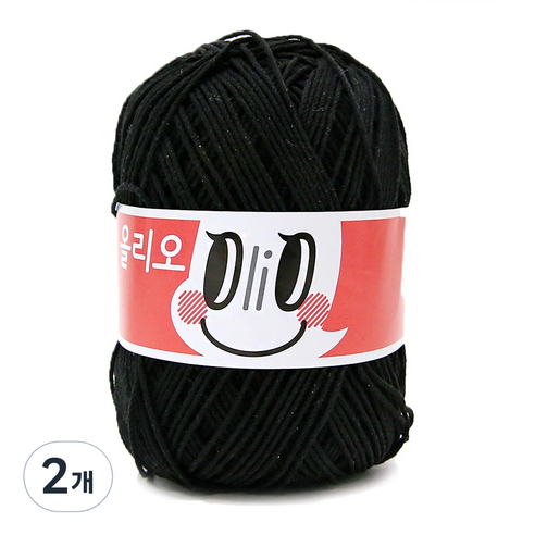 니뜨 올리오 뜨개실 70g, 739 블랙, 2개