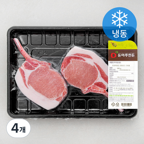 돈마루한돈 돈마호크 구이용 (냉동), 600g, 4개