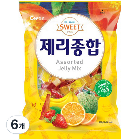 청우식품 제리종합, 420g, 6개