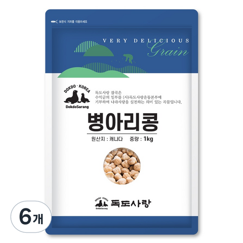 독도사랑 병아리콩, 1kg, 6개