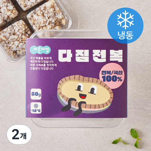바른다짐 다짐전복 (냉동), 2개, 80g