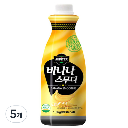 쥬피터 바나나 스무디, 1.8kg, 5개