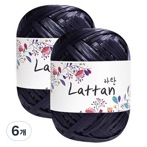 yarna 라탄 2볼 라피아실 40g, 36번(유광), 6개