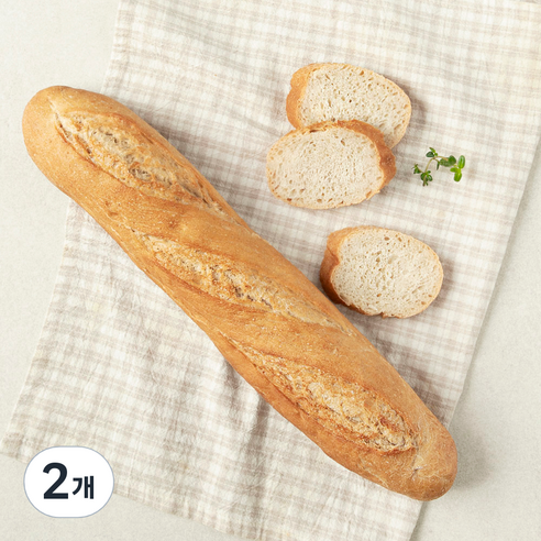브로드카세 발효종 에브리데이 저당 호밀통밀 바게트, 320g, 2개, 1개입