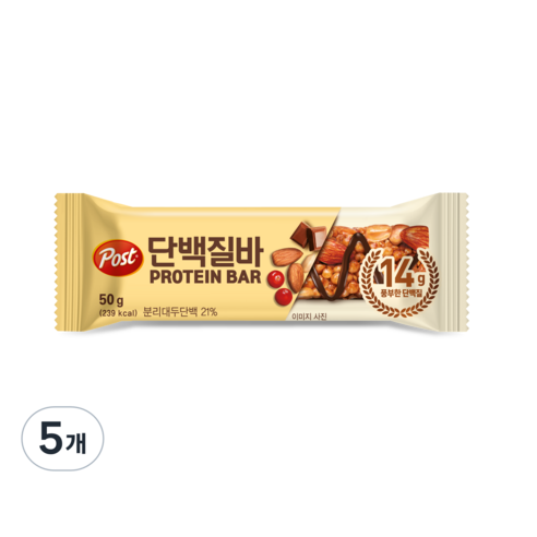 포스트 단백질바, 50g, 5개
