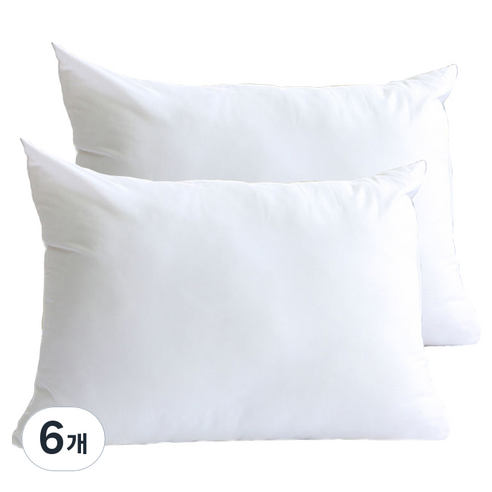 믹스앤매치 일반 베개솜 2p, 화이트, 6개