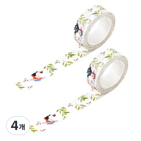 빨강머리앤 마스킹 테이프 15mm x 10m, 춤추는앤, 4개