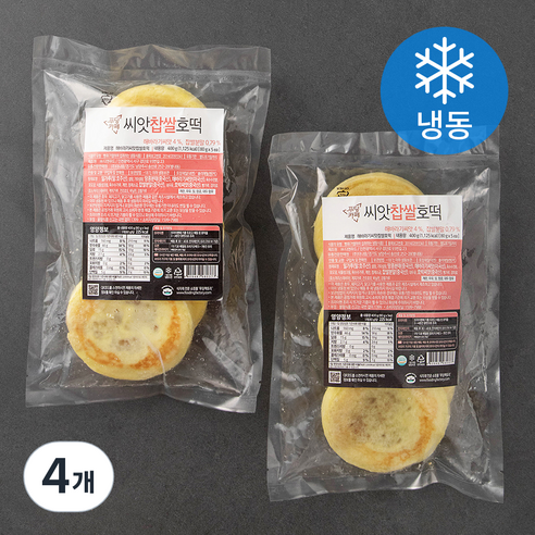푸딩팩토리 해바라기씨앗 찹쌀호떡 (냉동), 400g, 4개