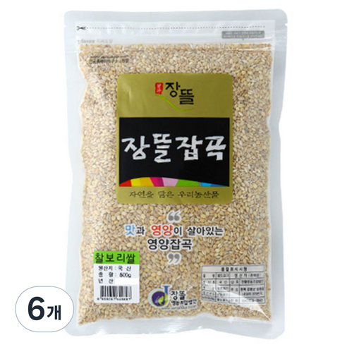 장뜰 찰보리쌀, 800g, 6개