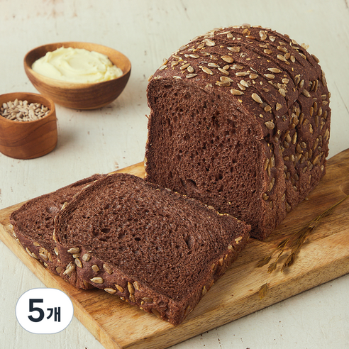 브로드카세 발효종 카카오 통밀식빵, 550g, 5개