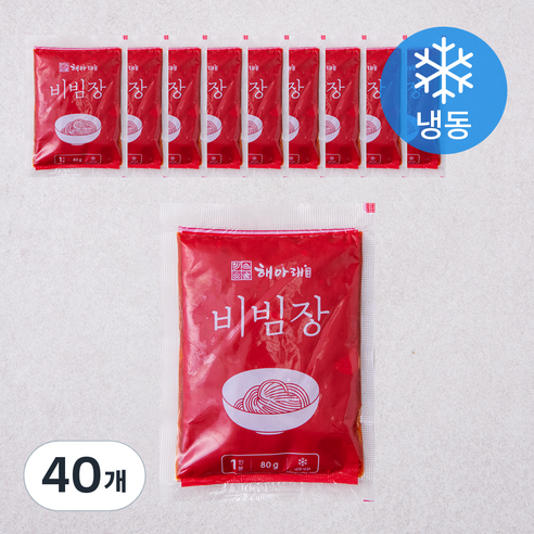 해아래 비빔장 (냉동), 80g, 40개