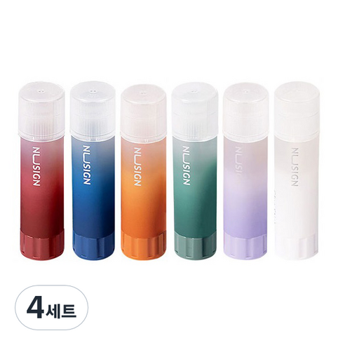 누사인 그라데이션컬러 글루스틱 6종 세트 NS146, 15g, 4세트