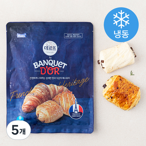 데르뜨 방께도르 뺑오쇼콜라 5개입 (냉동), 400g, 5개