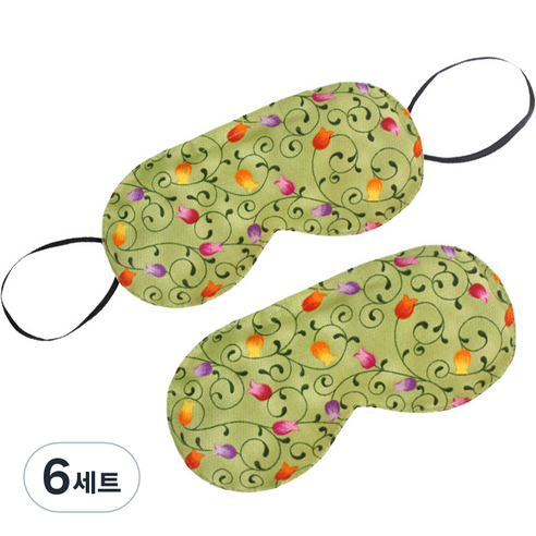 그린라이프 허브 눈찜질팩 + 커버 카키, 6세트