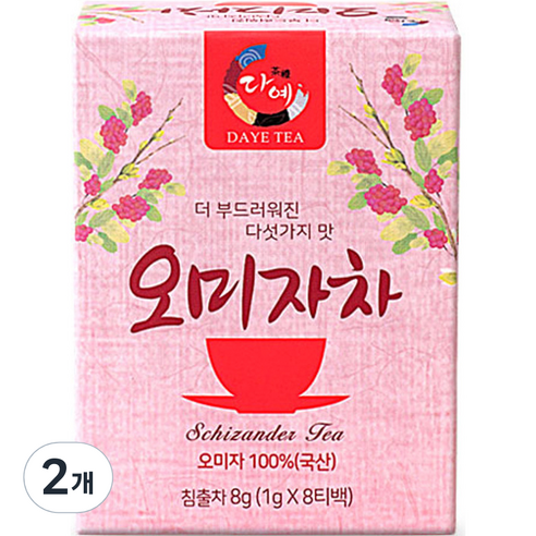 다예 오미자차 8p, 1g, 8개입, 2개