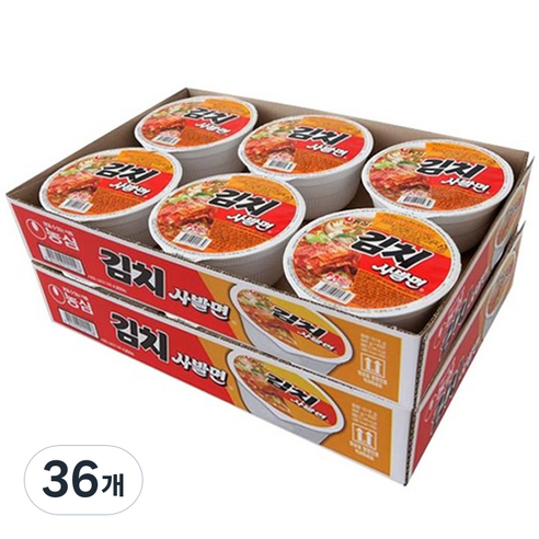 농심 김치 사발면 소컵 86g, 36개