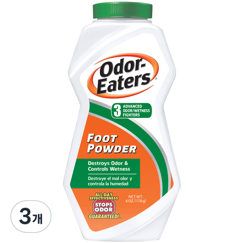 오더이터 풋 파우더, 3개입, 3개, 170g