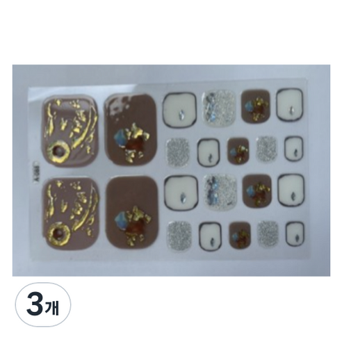 블루코지 패디팁 스티커 발꾸미기, 3개, Type 23