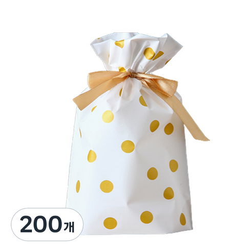마켓감성 주머니 포장 봉투 50p, 골드토드, 200개
