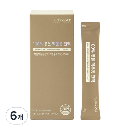 뉴트리코어 100% 볶은 맥문동 진액 14p, 280g, 6개