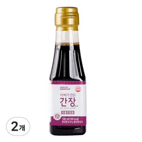 베베푸드 아빠가 만든 간장 소스 국물조림용, 180ml, 2개, 깊은맛