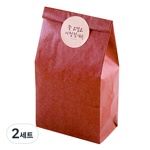 페이퍼백 특소 11 x 6 x 22.5 cm, 브라운, 2세트