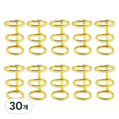 코히모 3공 다꾸 메탈 바인더링 20mm 4W139, 골드, 30개