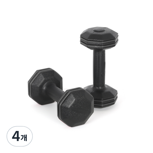아리프 블랙라인 범퍼 옥타곤 덤벨, 2kg, 4개