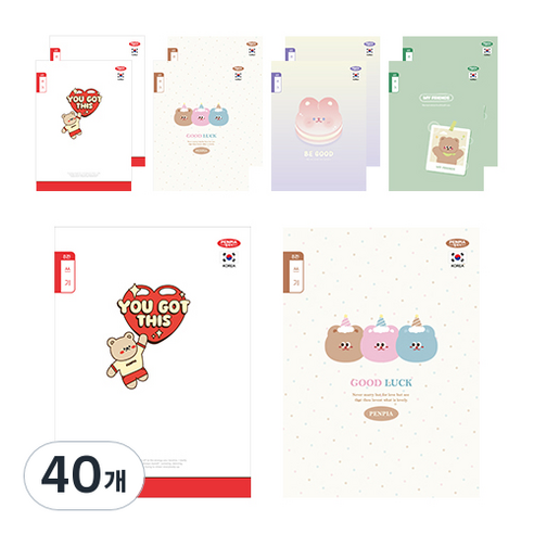 펜피아 800 초등제본 8칸 쓰기 노트, 랜덤발송, 40개