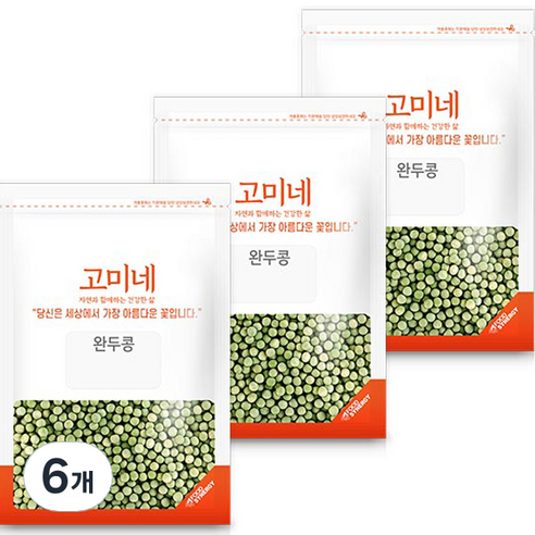 완두콩, 1kg, 6개
